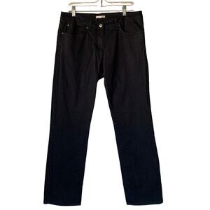 Eileen Fisher organic cotton straight trouser jean pants M medium black jeans